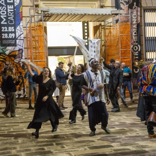 A public parade led by Ghanaian artists and Lecce residents