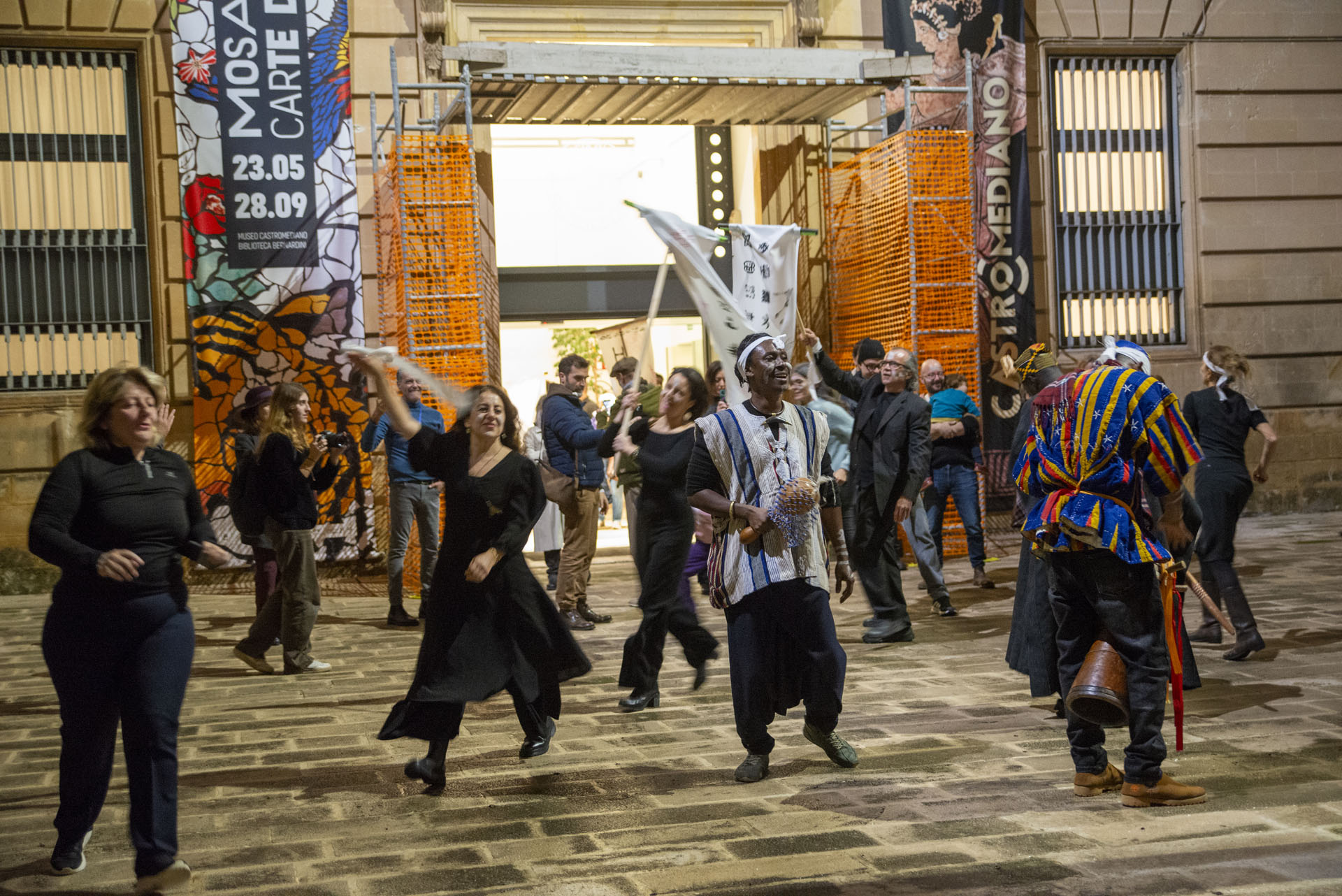 A public parade led by Ghanaian artists and Lecce residents